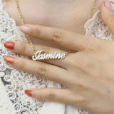 Name Necklace Silver Chain Personalized Name Necklaces Jewelry For Women Men