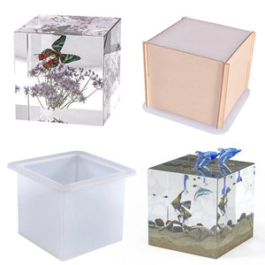 Cube Specimen Tabletop Ornaments Epoxy Resin Mold Home Decoration Silicone Mould