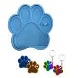 3 Pcs/Set Dog Paw Keychain Necklace Silicone Mould DIY Crafts Jewelry Tool