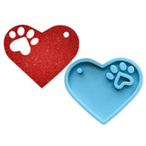 3 Pcs/Set Dog Paw Keychain Necklace Silicone Mould DIY Crafts Jewelry Tool