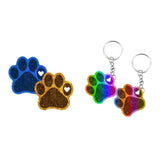 3 Pcs/Set Dog Paw Keychain Necklace Silicone Mould DIY Crafts Jewelry Tool