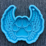 3 Pcs/Set Dog Paw Keychain Necklace Silicone Mould DIY Crafts Jewelry Tool