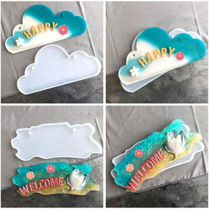 Epoxy Resin Mold Doorplate Silicone Mould DIY Plate Hanging Tags Crafts