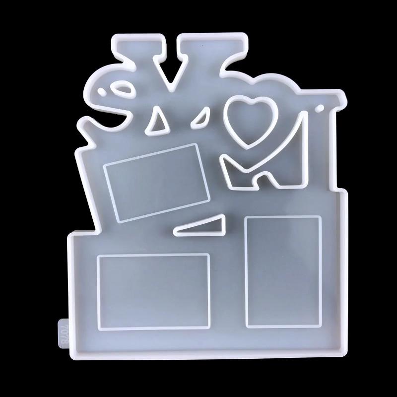 Love Heart Photo Frame Silicone Mold for Resin
