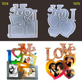 Love Heart Photo Frame Silicone Mold for Resin