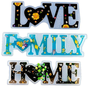 DIY Family Love Resin Word Mold for Home Decor