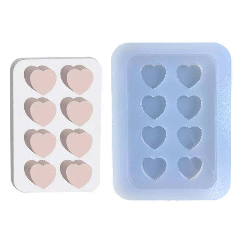 Silicone Quicksand Decoration Molds Filler Cherry Letter Star Keychain Mold