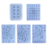 Silicone Quicksand Decoration Molds Filler Cherry Letter Star Keychain Mold