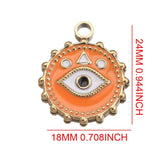 5pcs Stainless Steel Round Eye Charm Pendants DIY Jewelry Making Findings