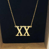 Personalized Roman Numeral Necklace Date Pendant Custom Jewelry Gift
