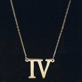 Personalized Roman Numeral Necklace Date Pendant Custom Jewelry Gift
