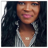Personalized Roman Numeral Necklace Date Pendant Custom Jewelry Gift