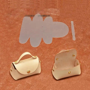 Leather Craft Mini Bag Coin Purse Sewing Pattern Stencil Set
