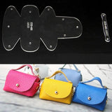Leather Craft Mini Bag Coin Purse Sewing Pattern Stencil Set