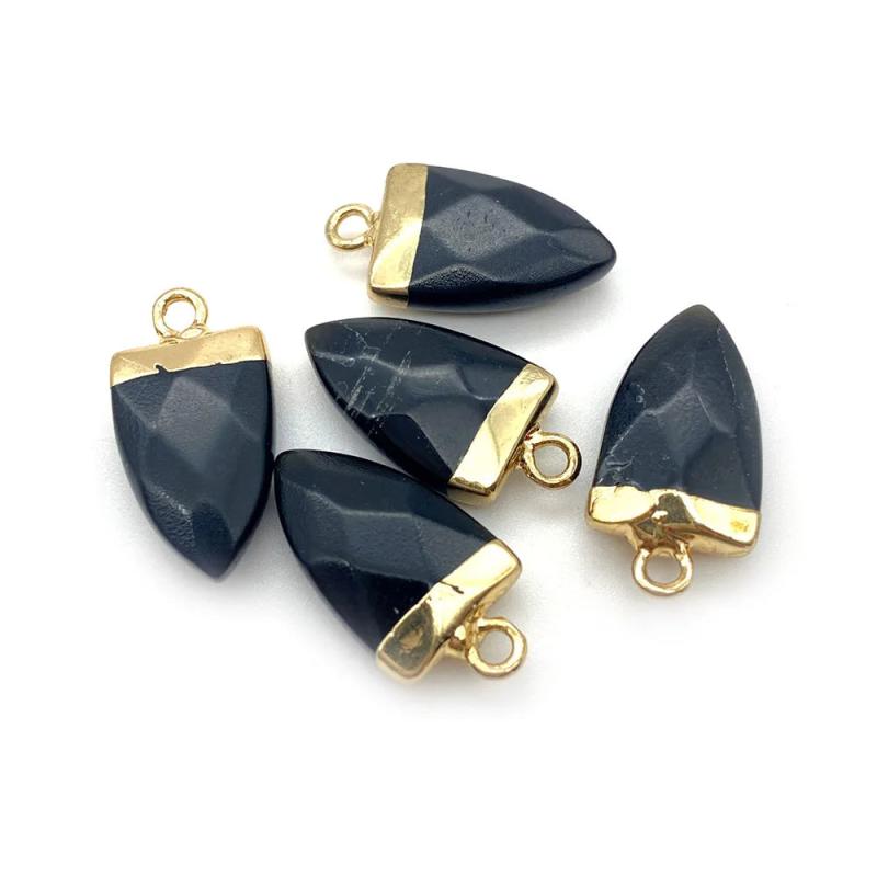 Lapis Lazuli Rose Quartz Stone Pendant Charms for Jewelry Making