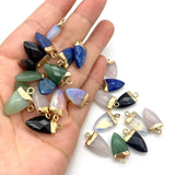 Lapis Lazuli Rose Quartz Stone Pendant Charms for Jewelry Making