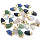 Lapis Lazuli Rose Quartz Stone Pendant Charms for Jewelry Making