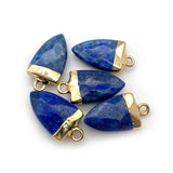 Lapis Lazuli Rose Quartz Stone Pendant Charms for Jewelry Making
