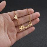 Personalized Stones Name Heart Buttifly Pendant Necklace