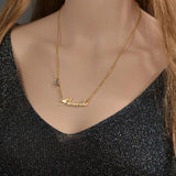 Personalized Stones Name Heart Buttifly Pendant Necklace