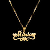 Personalized Stainless Steel Heart Name Necklace Choker