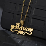 Personalized Stainless Steel Heart Name Necklace Choker