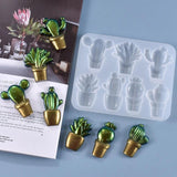 3D Cactus Keychains Crystal Epoxy Resin Mold Pendant