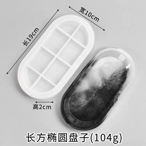 Silicone Mold Oval Plate Epoxy Resin Mould