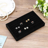Velvet Jewelry Display Organizer Rings Earring Studs Storage Case Holder Box