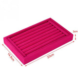 Velvet Jewelry Display Organizer Rings Earring Studs Storage Case Holder Box