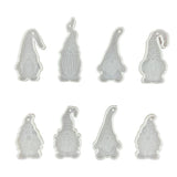 8x/Set Gnome Dwarf Pendant Silicone Mould for Epoxy DIY Necklace Earrings