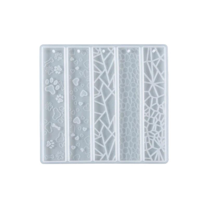 Cat Paw Love Heart Flower Rectangle Bookmark Resin Mold