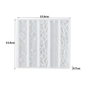 Rectangle Bookmark Resin Molds DIY Casting Tassels Ornaments
