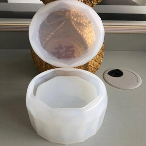 Silicone Mold Trinket Container Clear Round Pen Holder Resin Casting Molds