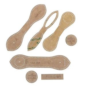4 Shapes Leather Acrylic Template Keychain Stencil Set DIY Craft Tools