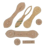 4 Shapes Leather Acrylic Template Keychain Stencil Set DIY Craft Tools