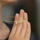 Name Letter Necklaces for Women Personalized Stainless Steel Pendant