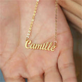 Name Letter Necklaces for Women Personalized Stainless Steel Pendant