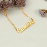 Name Letter Necklaces for Women Personalized Stainless Steel Pendant