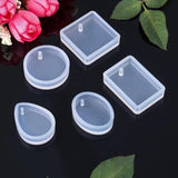 20Pcs Water Drop Round Oval Keychain Pendant Resin Mold