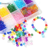Acrylic Beads Pendants Multicolor Round Letter Pendant Set Findings DIY Box