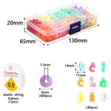 Acrylic Beads Pendants Multicolor Round Letter Pendant Set Findings DIY Box