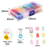 Acrylic Beads Pendants Multicolor Round Letter Pendant Set Findings DIY Box