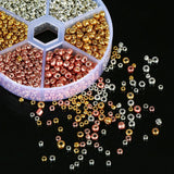 Plated Metal Charm Spacer Seed Beads for DIY Jewelry Making