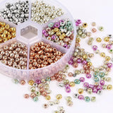 Plated Metal Charm Spacer Seed Beads for DIY Jewelry Making
