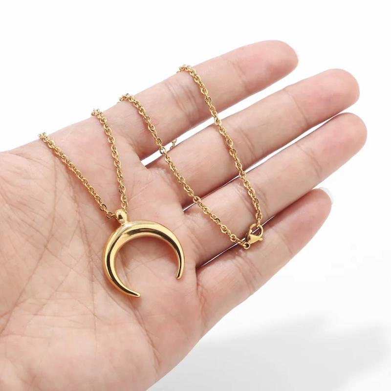 Stainless Steel Moon Chain Necklace For DIY Jewelry Making
