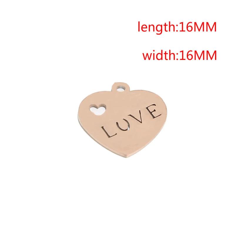 4pcs Stainless Steel Earrings Stamping Blank Tags Pendants DIY Charm Jewelry