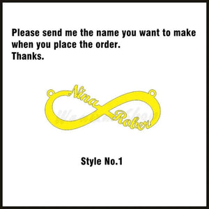 Personalized Couple Name Infinity Pendant Necklace for Women
