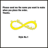 Personalized Couple Name Infinity Pendant Necklace for Women