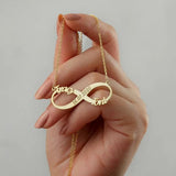 Personalized Couple Name Infinity Pendant Necklace for Women